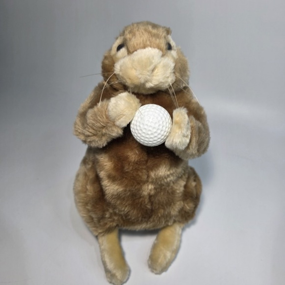 Vintage Caddy Shack Gopher Golf Club Cover Driver With Ball 9"‎